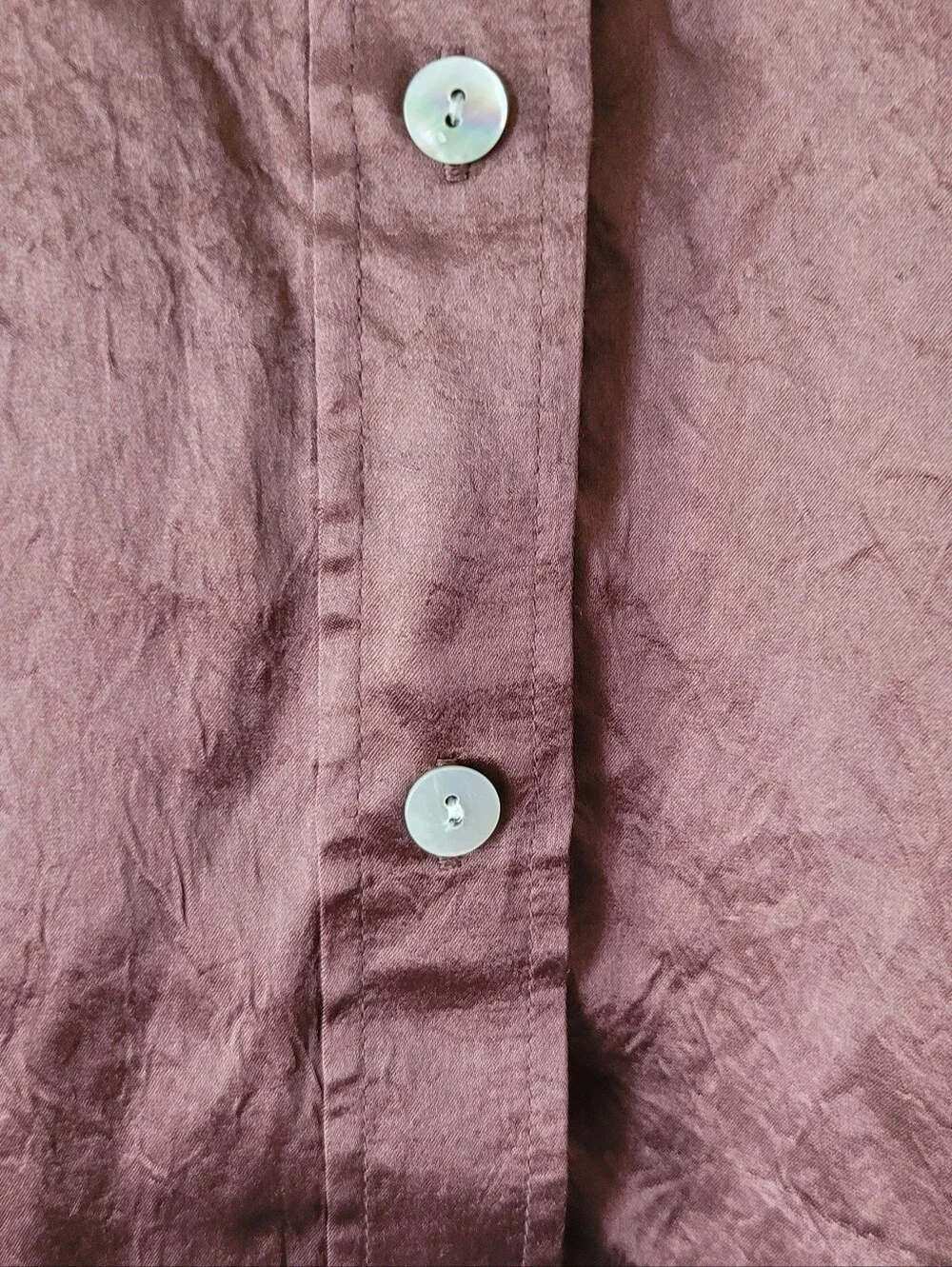 Rails Satin Button-Up Shirt in Chocolate Brown - Picture 5 of 12